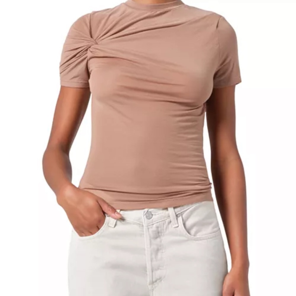 Agolde Tan Short Sleeve Top